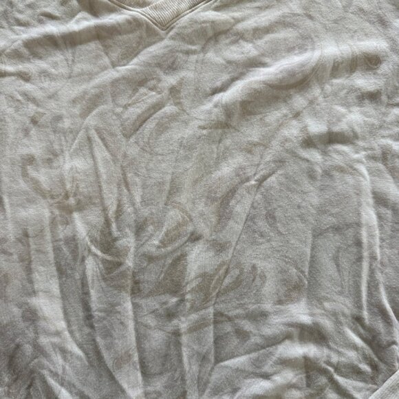 Athleta Beige V-Neck Lightweight Long-Sleeve Sweatshirt Womens Size Small - Picture 4 of 8